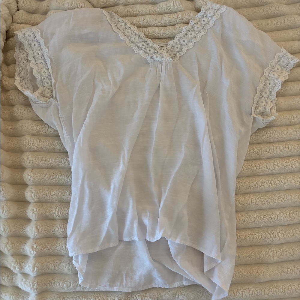 Counterparts White Lace Accent Blouse